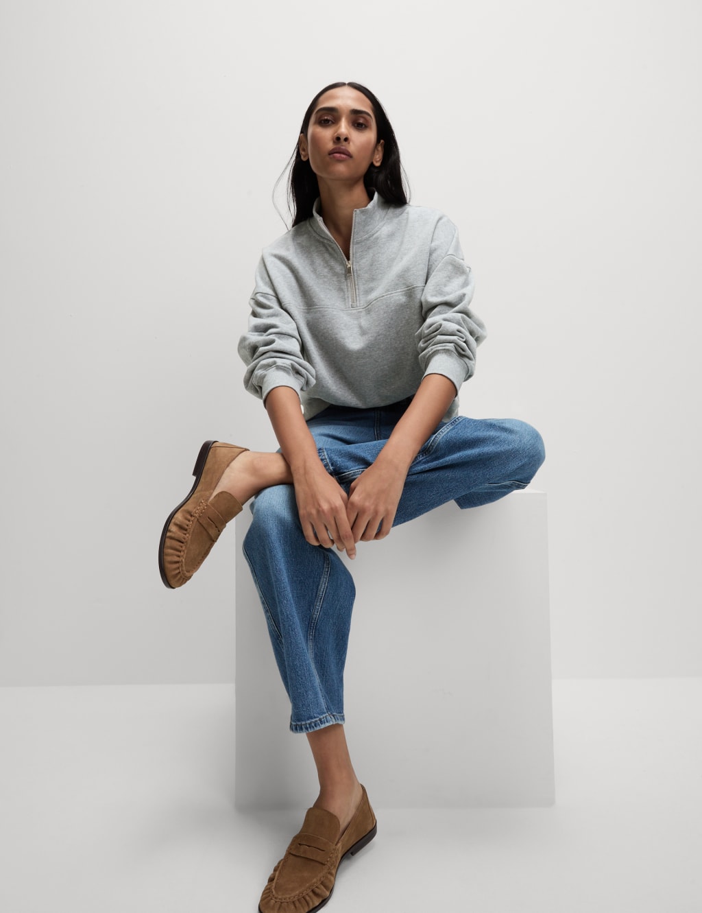 Cotton Rich Half Zip Sweatshirt 6 of 6