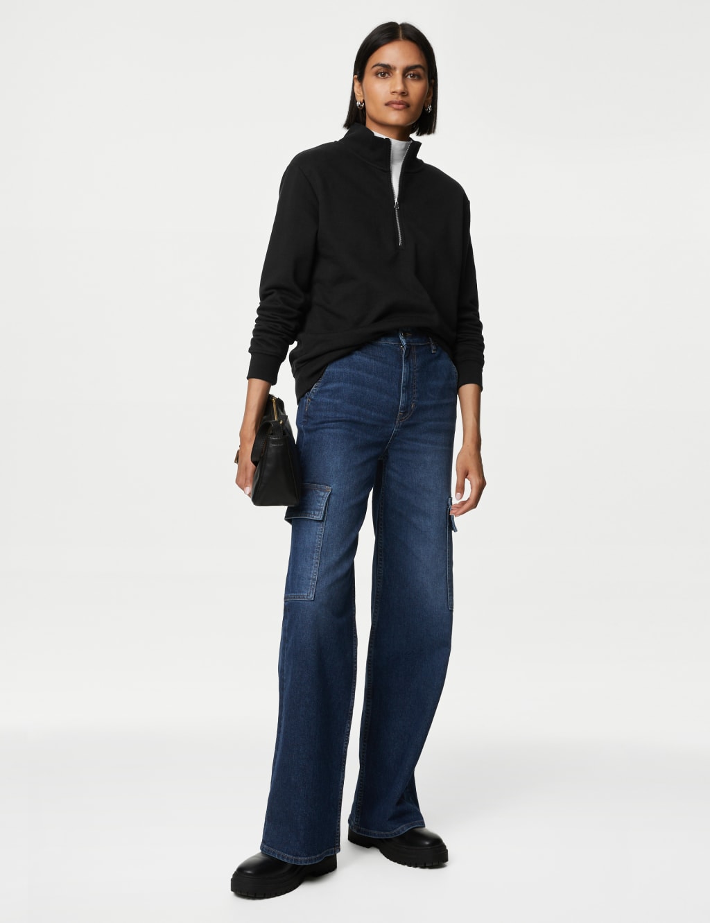 Cotton Rich Half Zip Sweatshirt 3 of 5