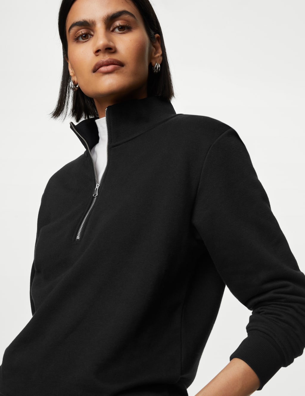 Cotton Rich Half Zip Sweatshirt 4 of 5