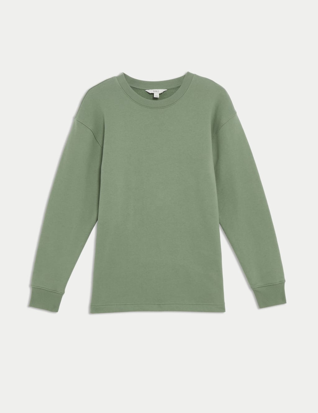 Cotton Rich Crew Neck Longline Sweatshirt 2 of 5