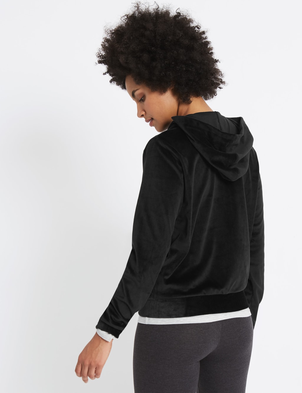Velour Long Sleeve Hoodie 4 of 4