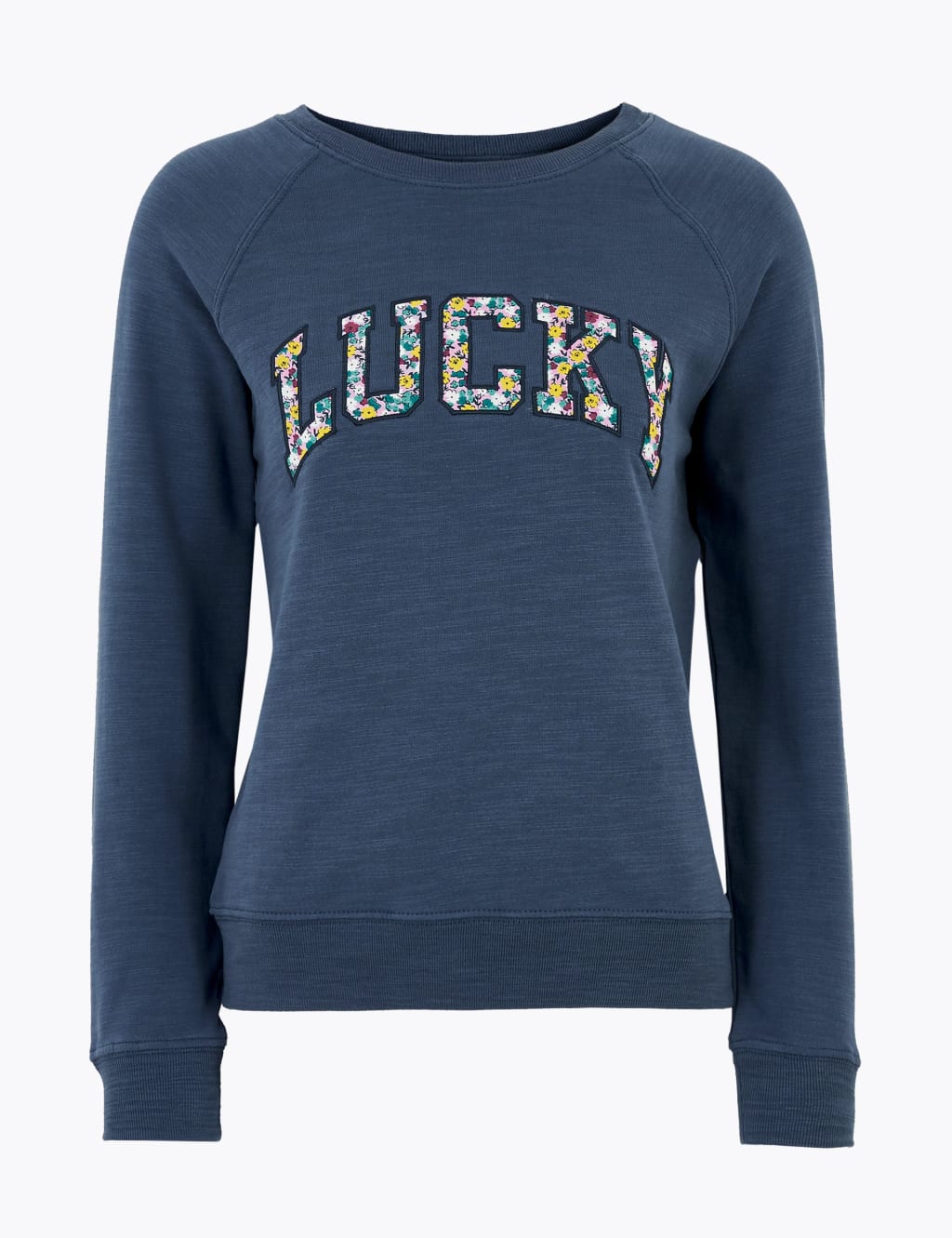 Pure Cotton Lucky Slogan Sweatshirt 2 of 5