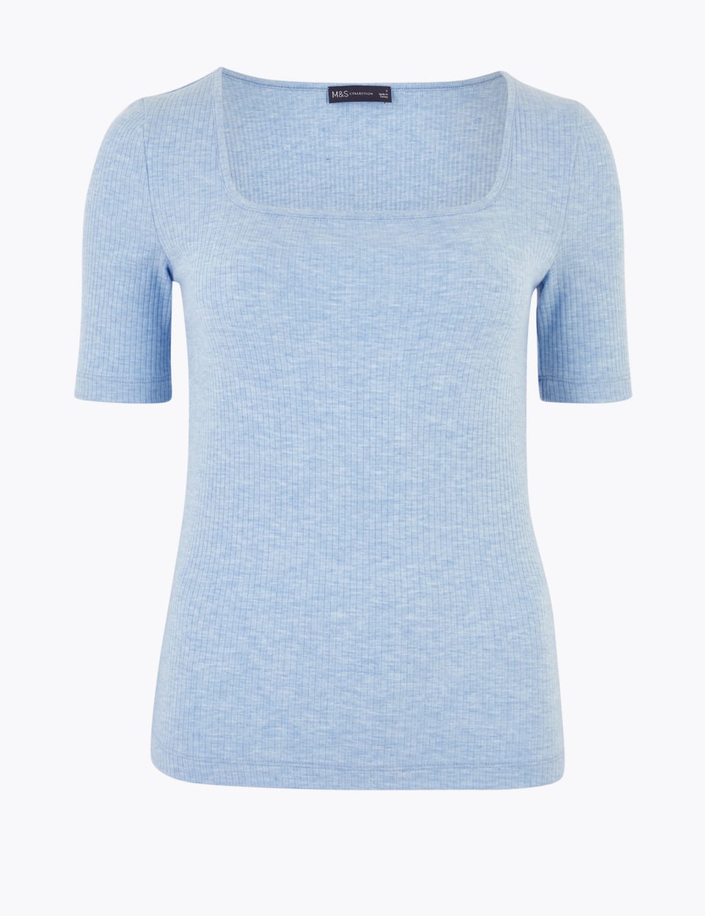 Ribbed Square Neck Short Sleeve Top 2 of 4