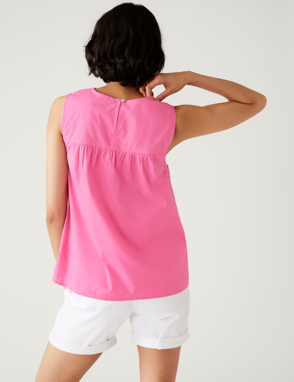 Pure Cotton Floral Embroidered Vest Top 5 of 5