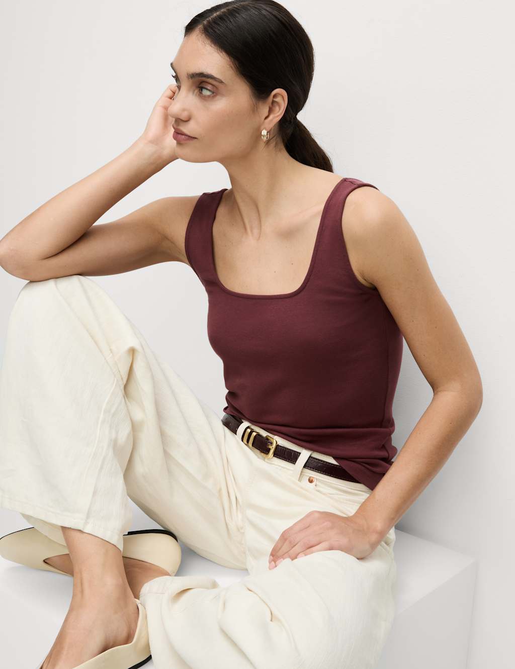 Square Neck Vest Top 1 of 5