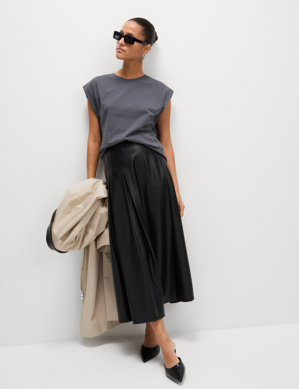 Pure Cotton Oversized Cap Sleeve T-Shirt 3 of 4