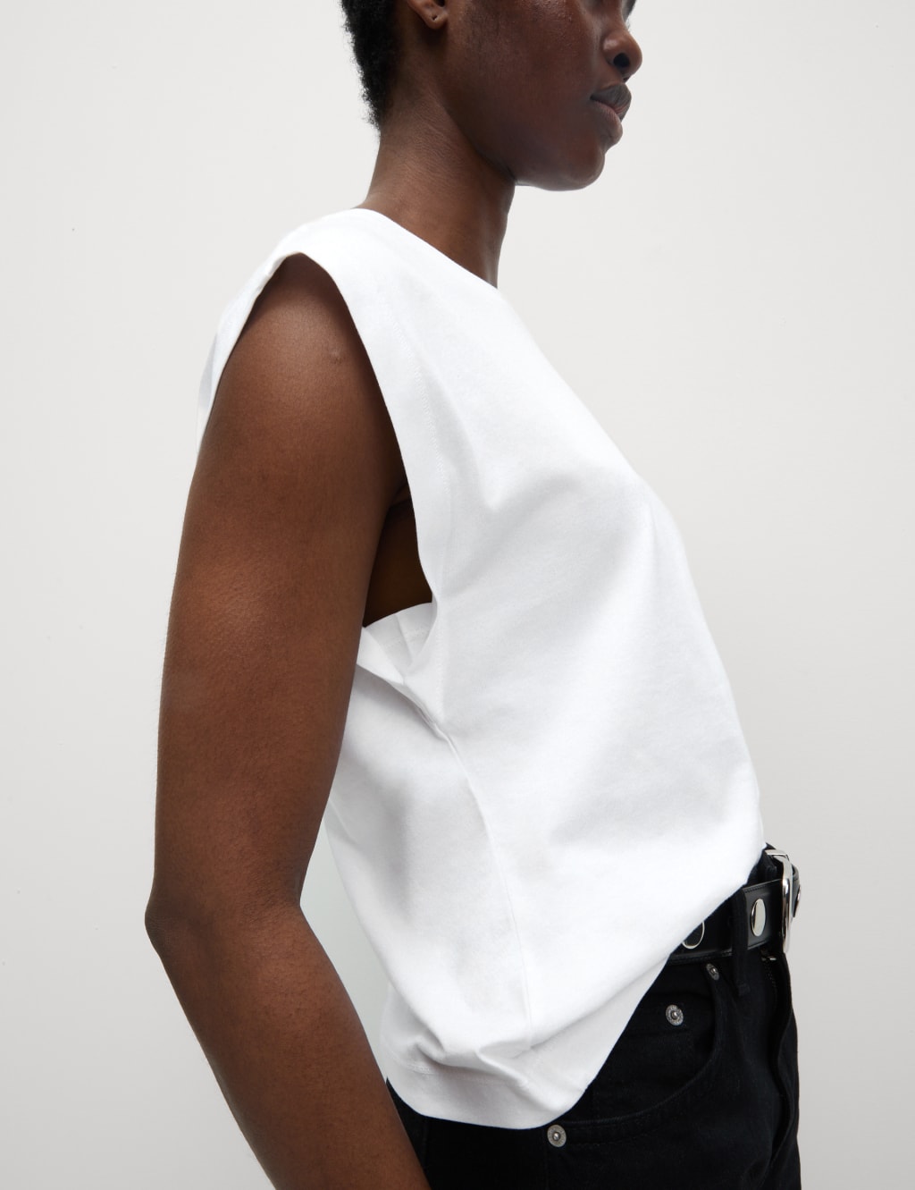 Pure Cotton Oversized Cap Sleeve T-Shirt 4 of 4
