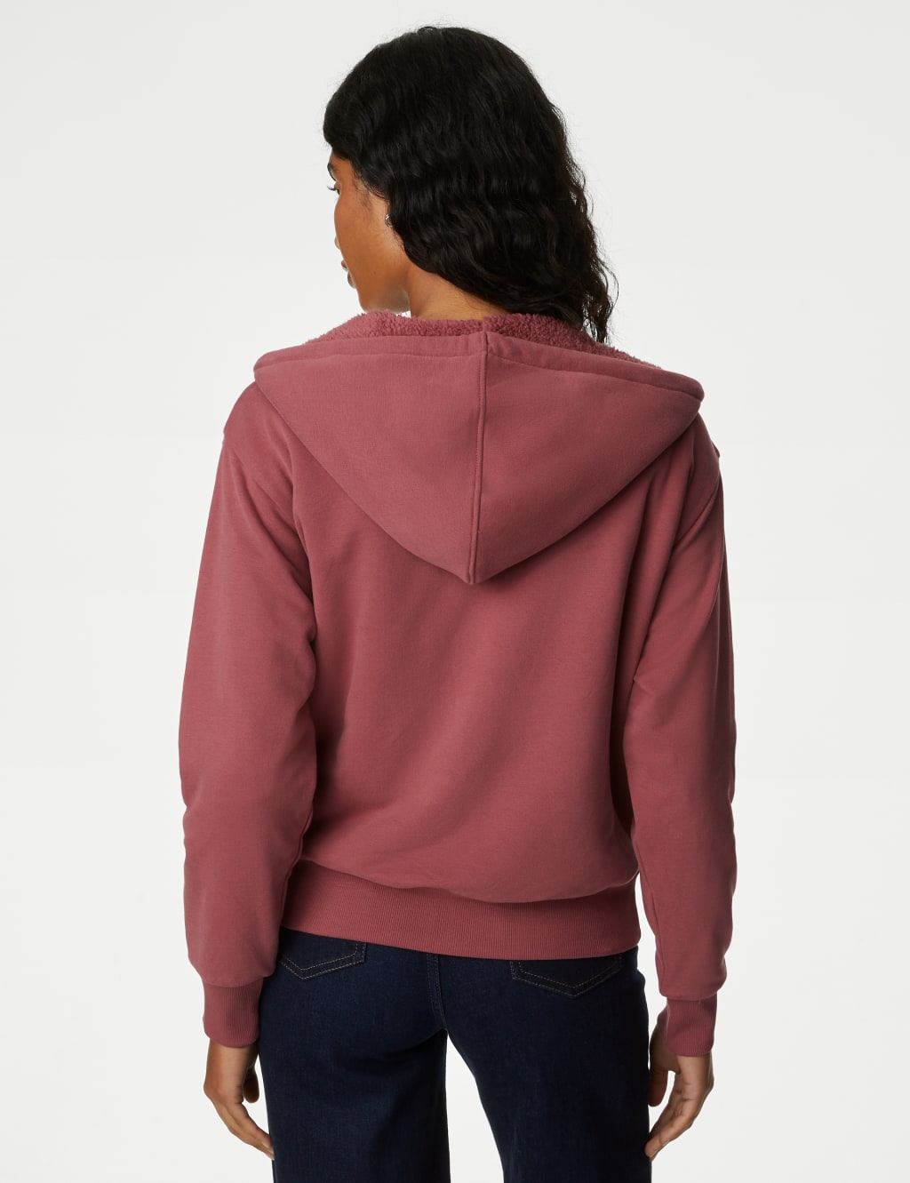 Cotton Rich Borg Lined Zip Up Hoodie 5 of 6