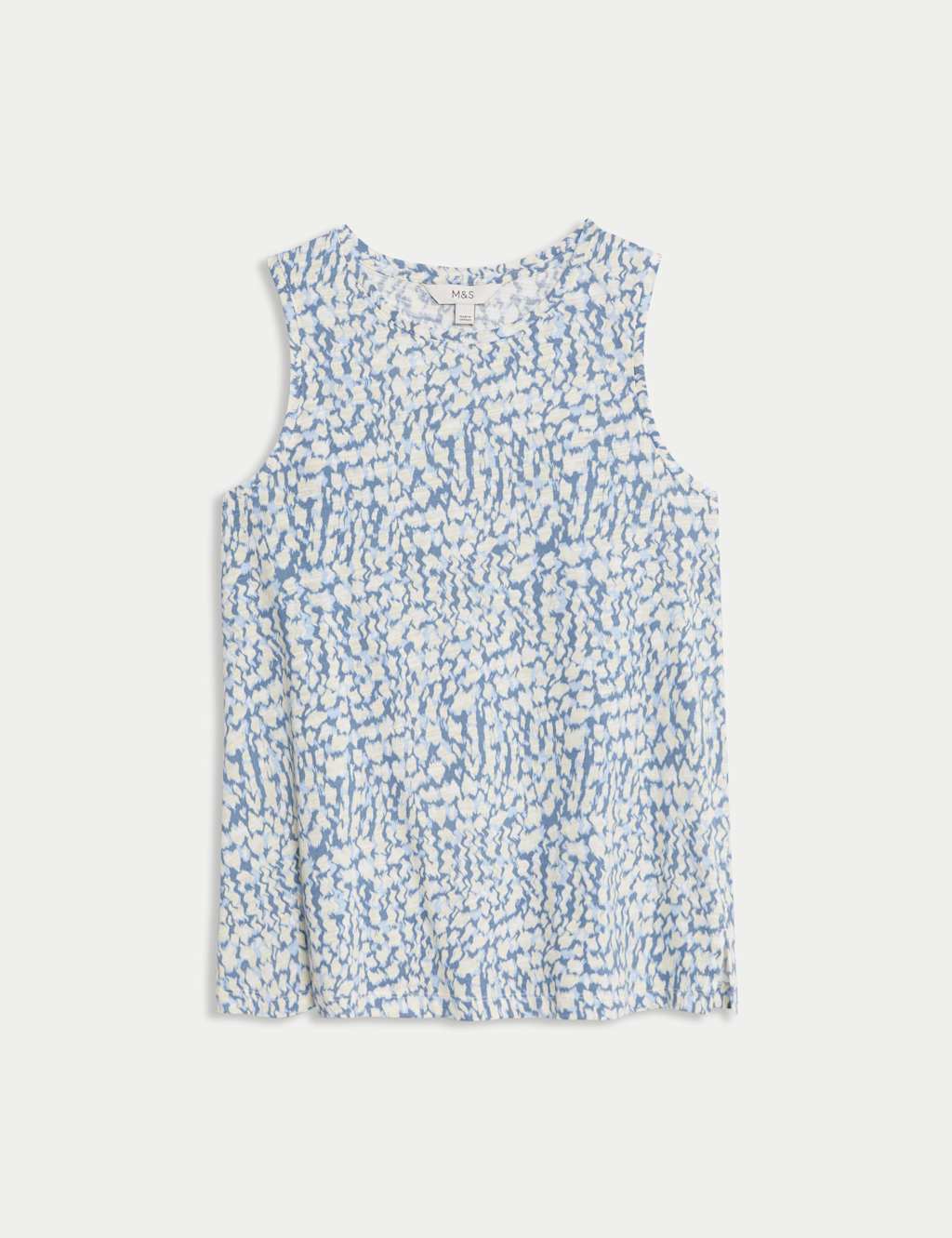 Cotton Rich Printed Relaxed Vest 2 of 5