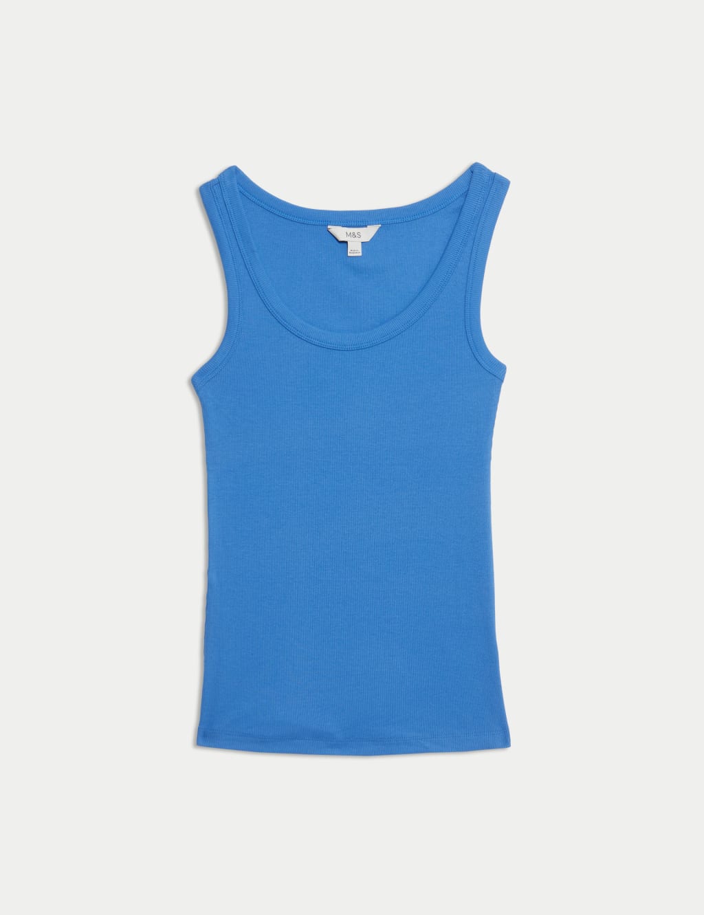 Cotton Rich Ribbed Slim Fit Vest Top 1 of 1