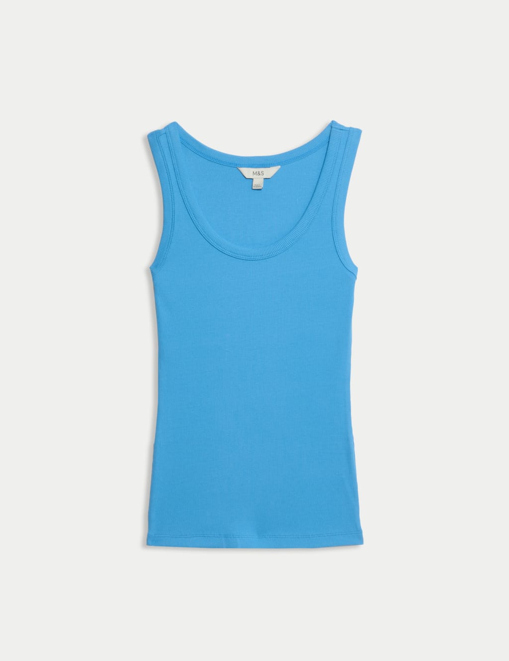 Cotton Rich Ribbed Slim Fit Vest Top 2 of 4