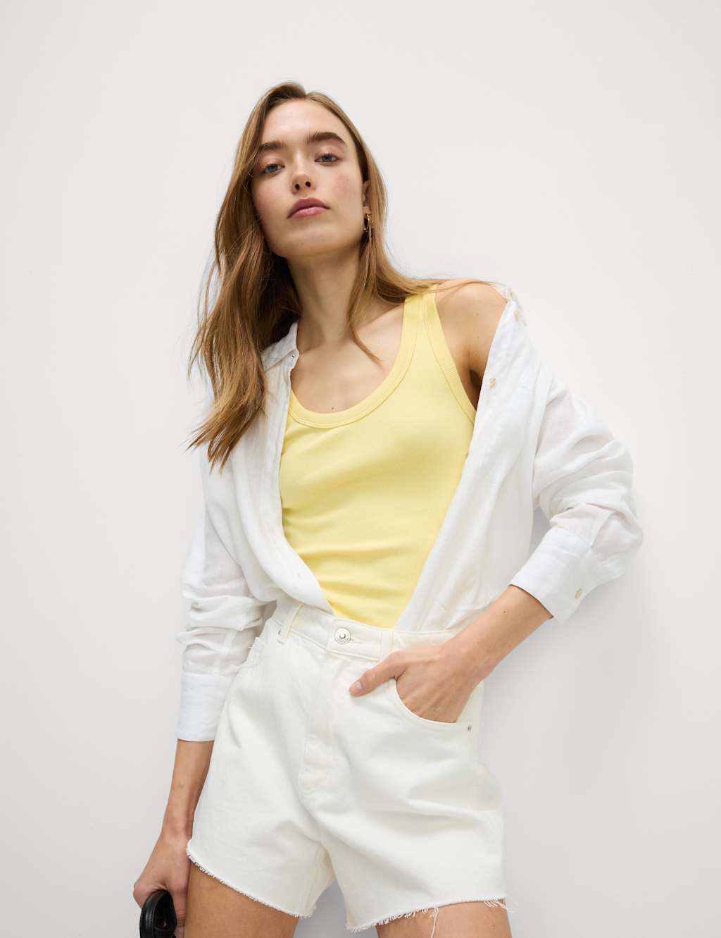 Cotton Rich Ribbed Slim Fit Vest Top 3 of 4