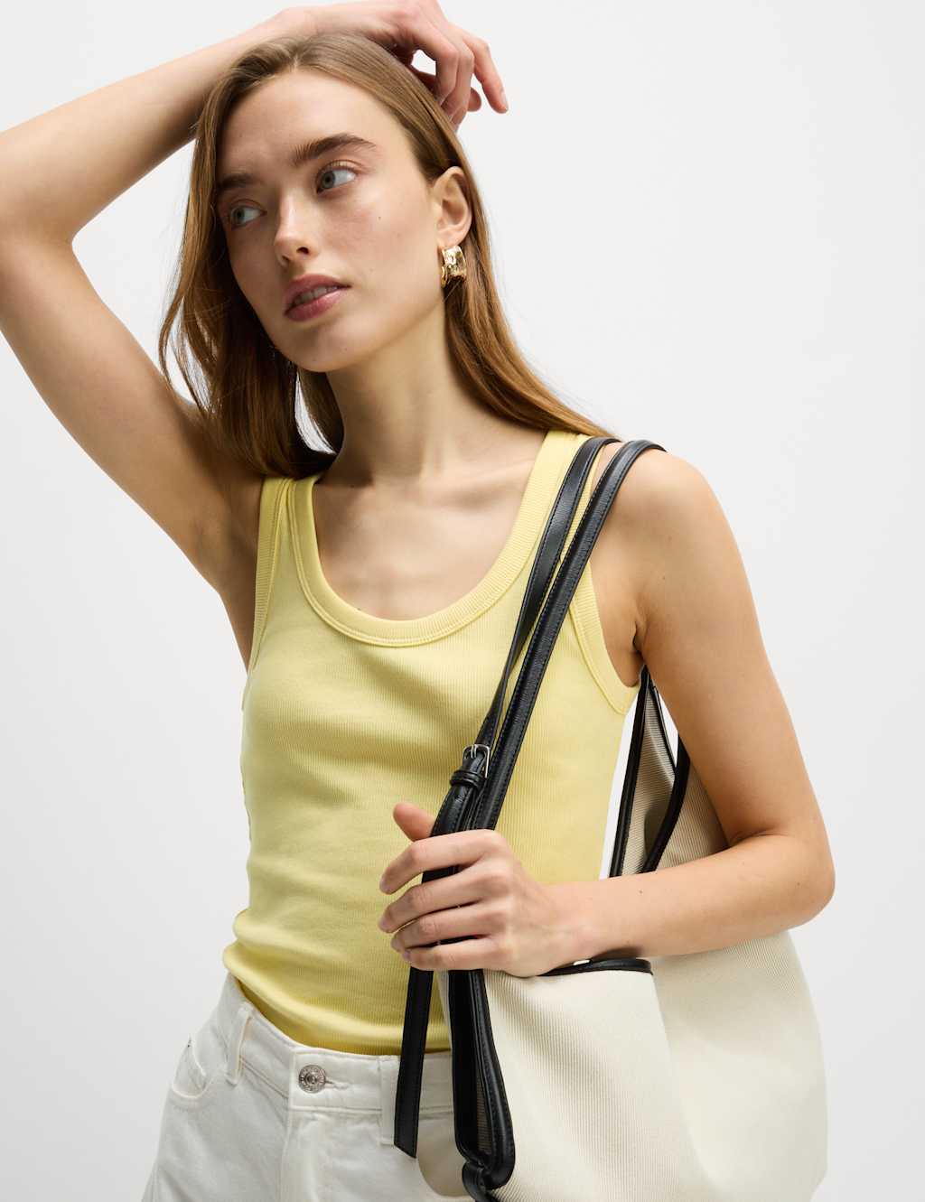 Cotton Rich Ribbed Slim Fit Vest Top 4 of 4