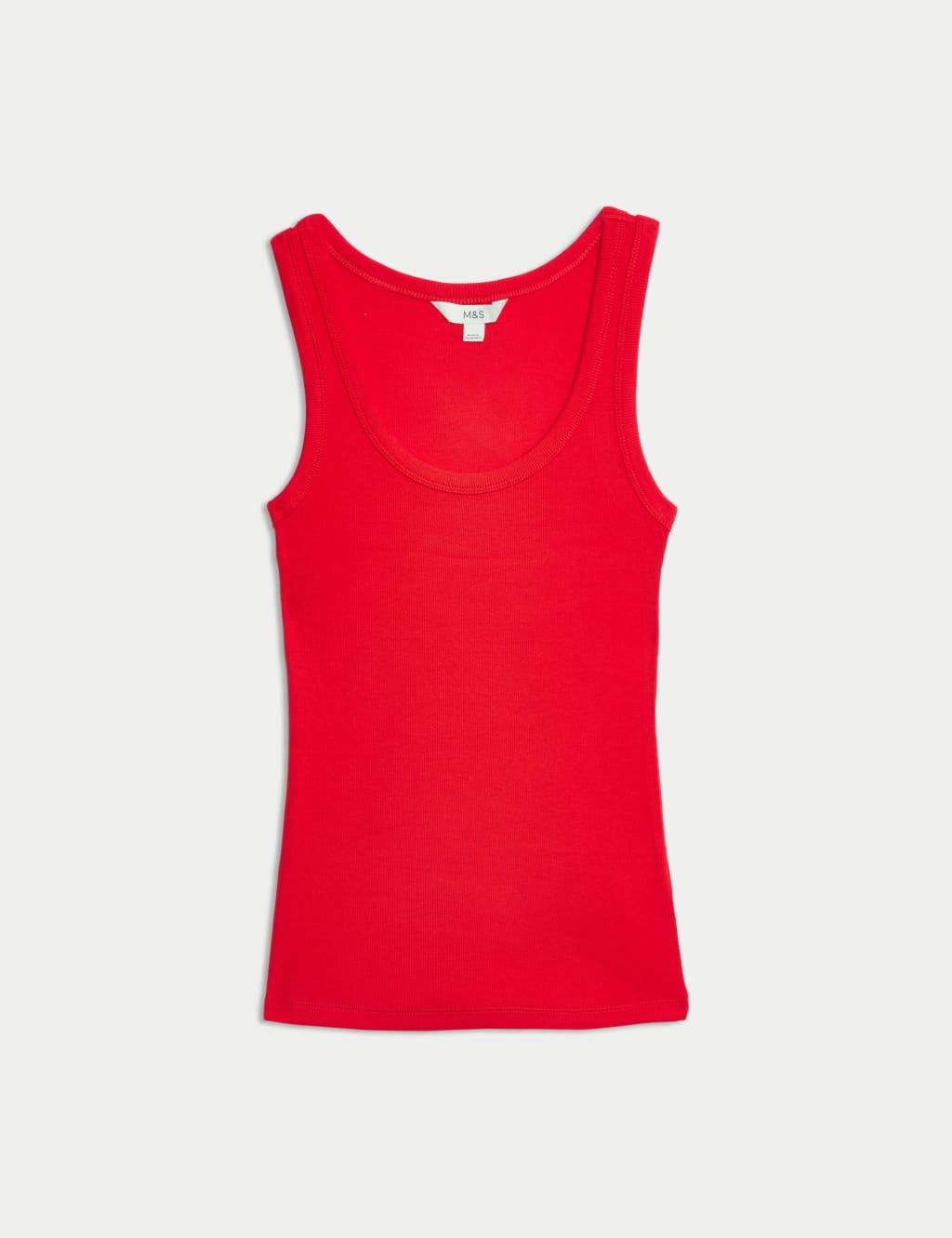 Cotton Rich Ribbed Slim Fit Vest Top 2 of 5