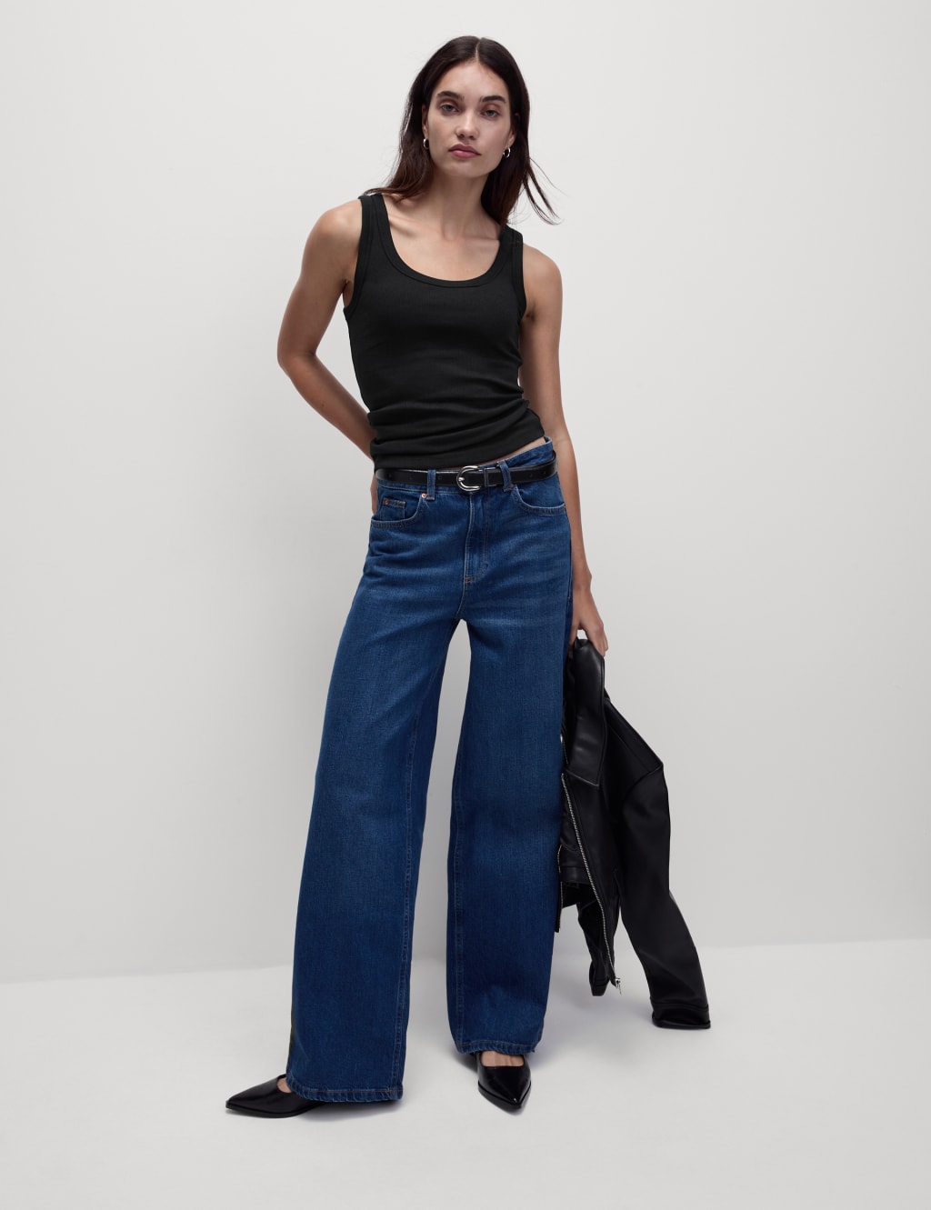 Cotton Rich Ribbed Slim Fit Vest Top 3 of 6