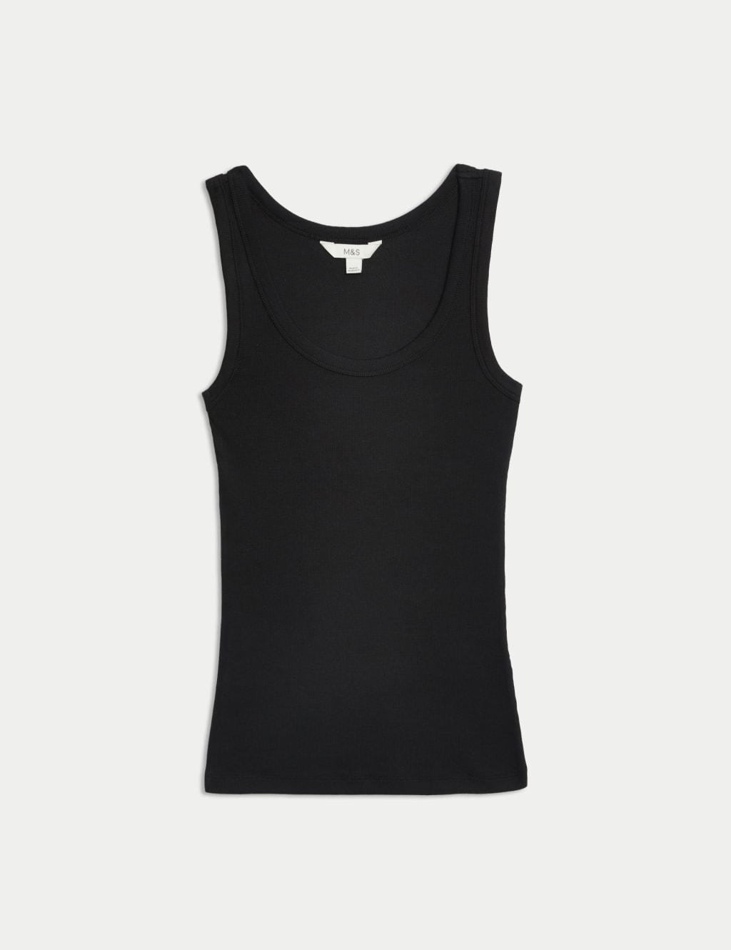 Cotton Rich Ribbed Slim Fit Vest Top 2 of 6
