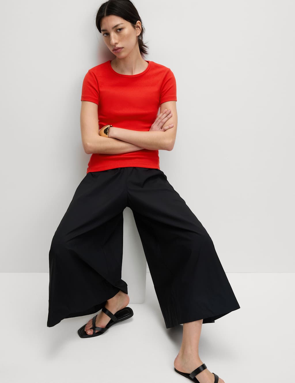 Cotton Rich Ribbed Slim Fit T-Shirt 3 of 5