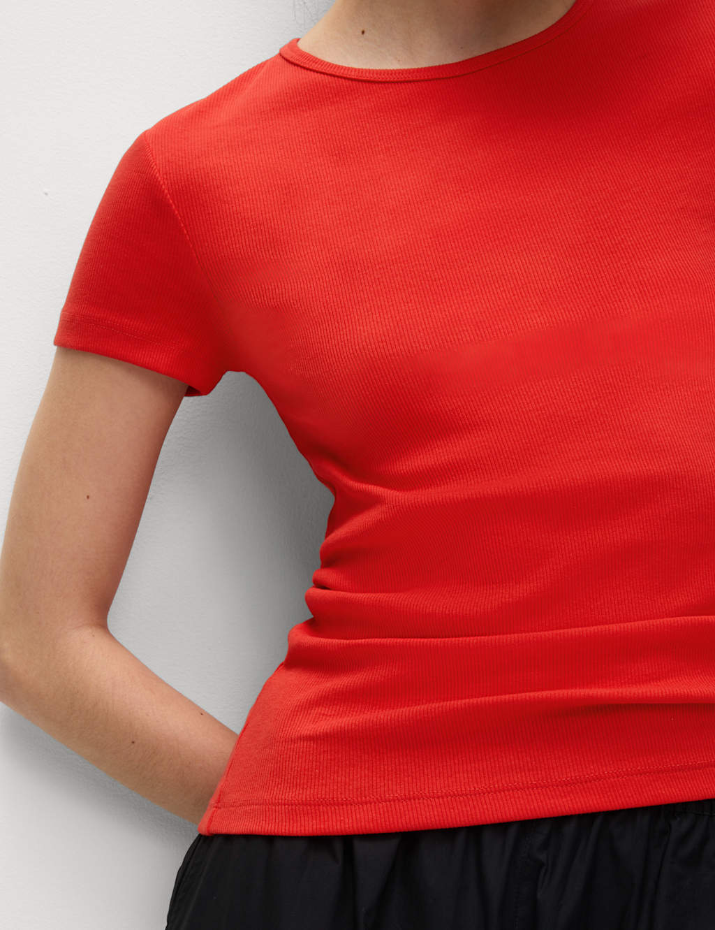 Cotton Rich Ribbed Slim Fit T-Shirt 4 of 5