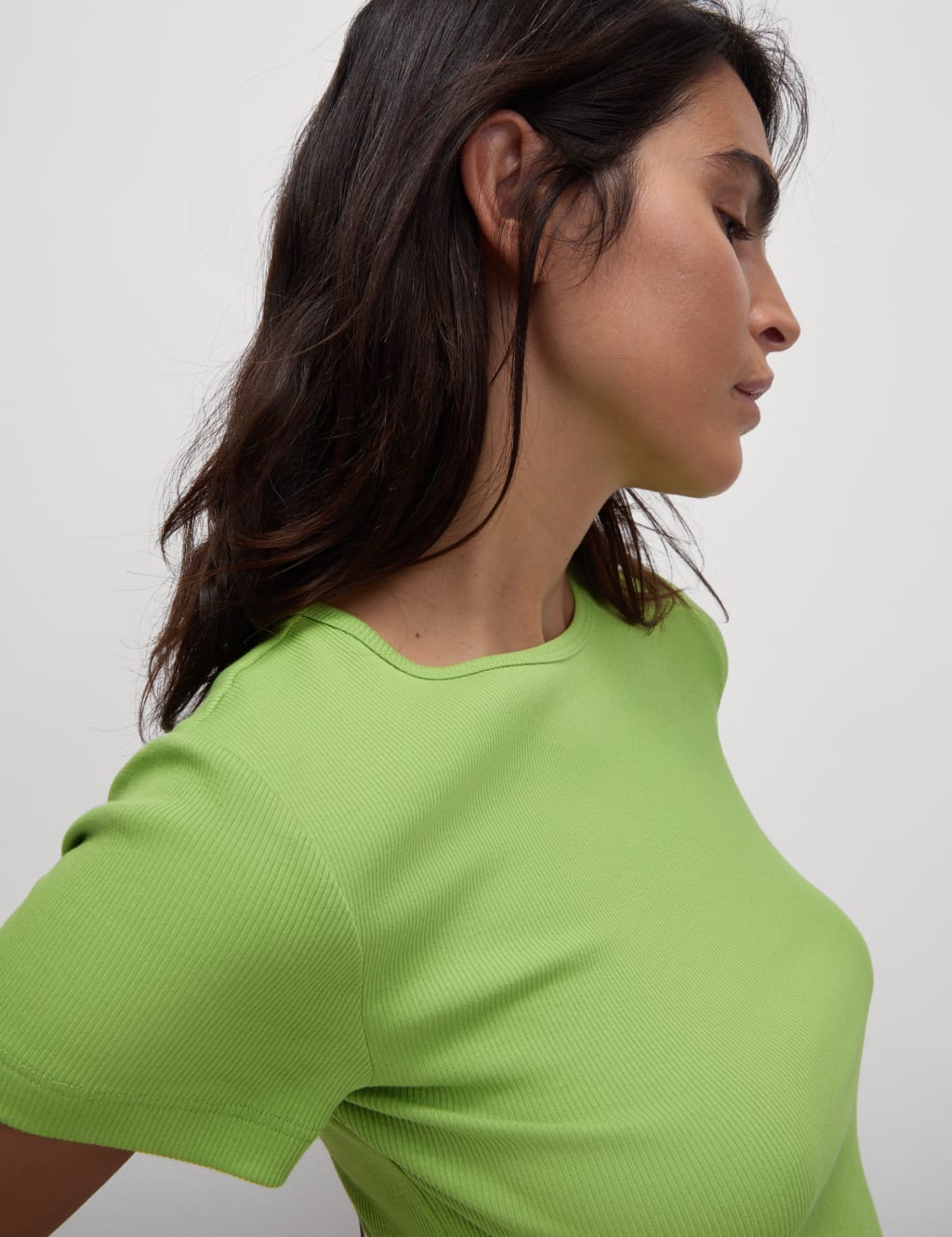 Cotton Rich Ribbed Slim Fit T-Shirt 3 of 4