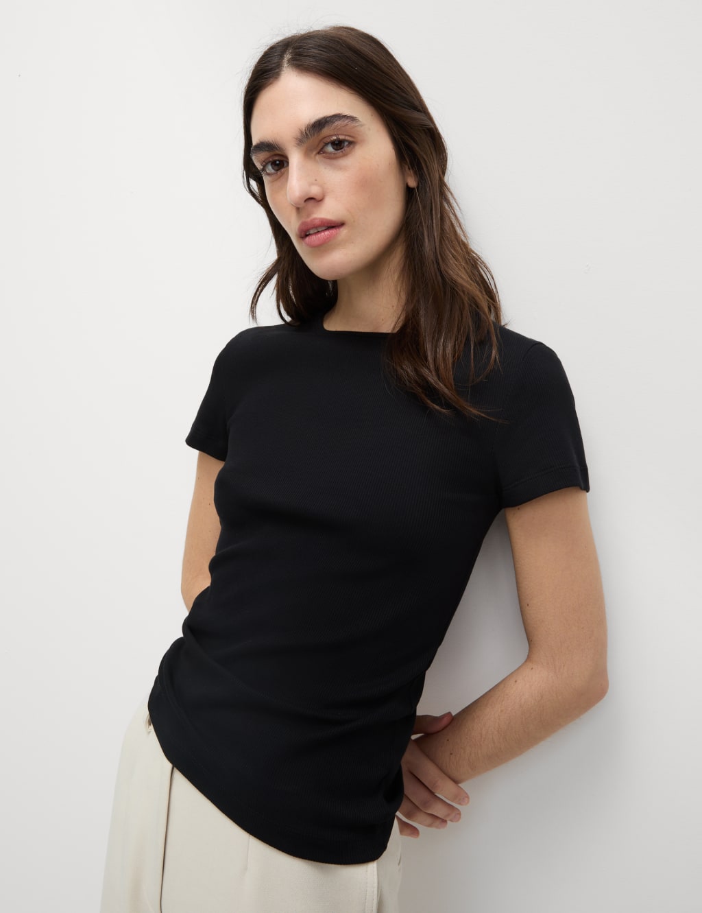 Cotton Rich Ribbed Slim Fit T-Shirt 4 of 4