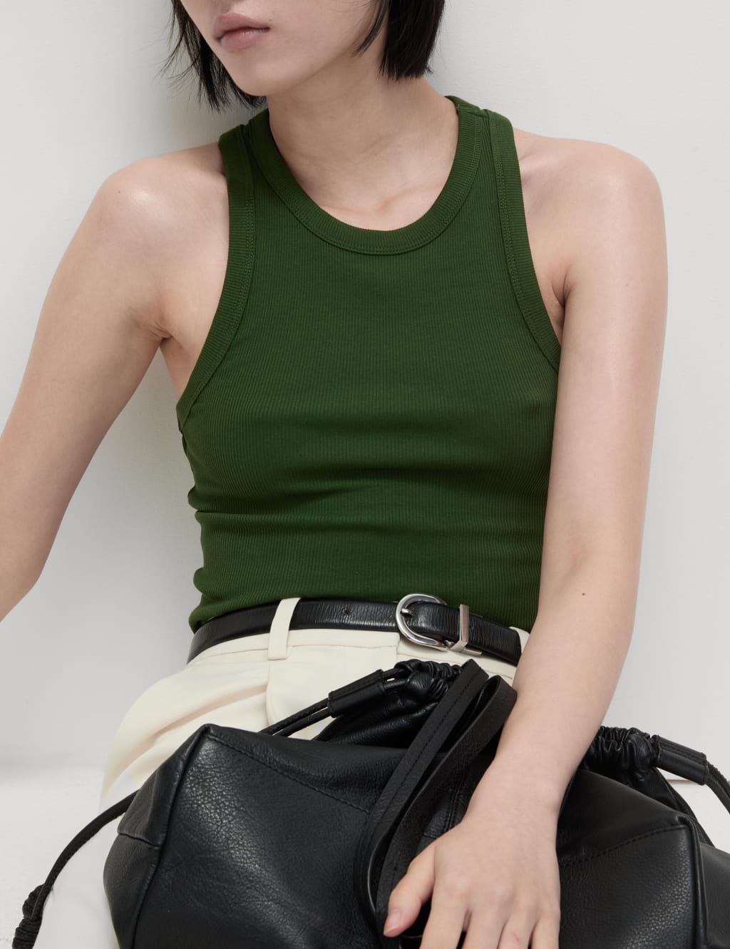 Cotton Rich Ribbed Racer Back Vest 1 of 6
