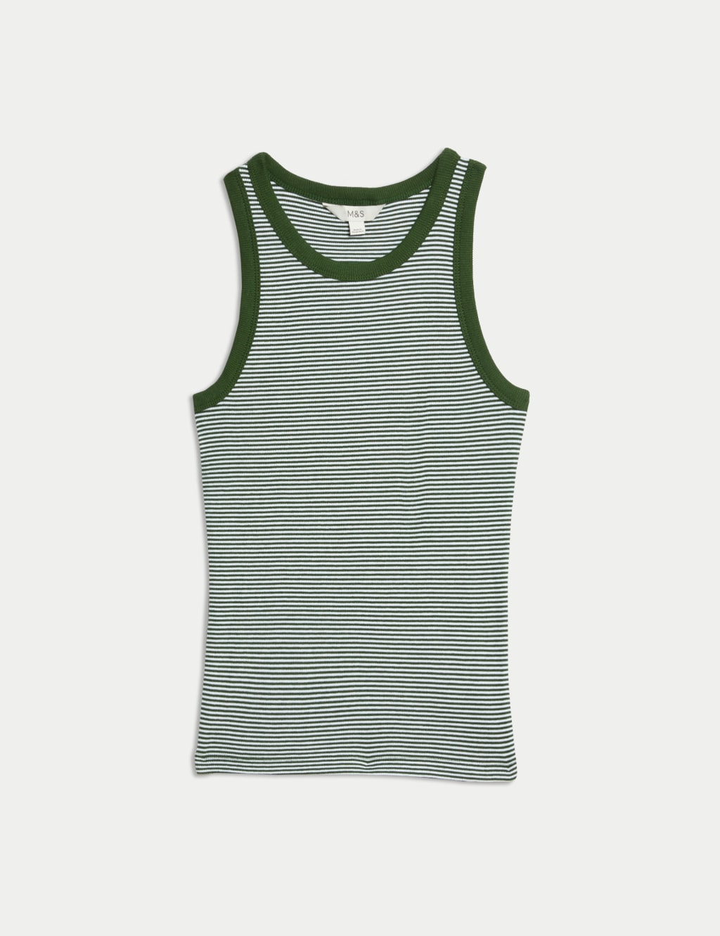 Cotton Rich Striped Racer Back Vest 2 of 7