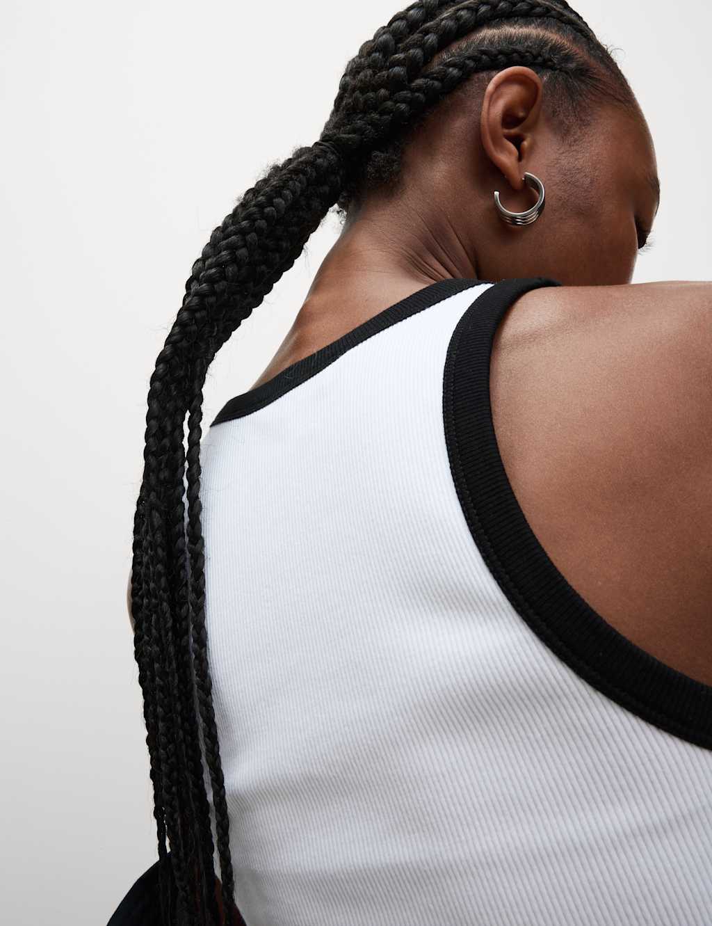 Cotton Rich Textured Racer Vest 5 of 6