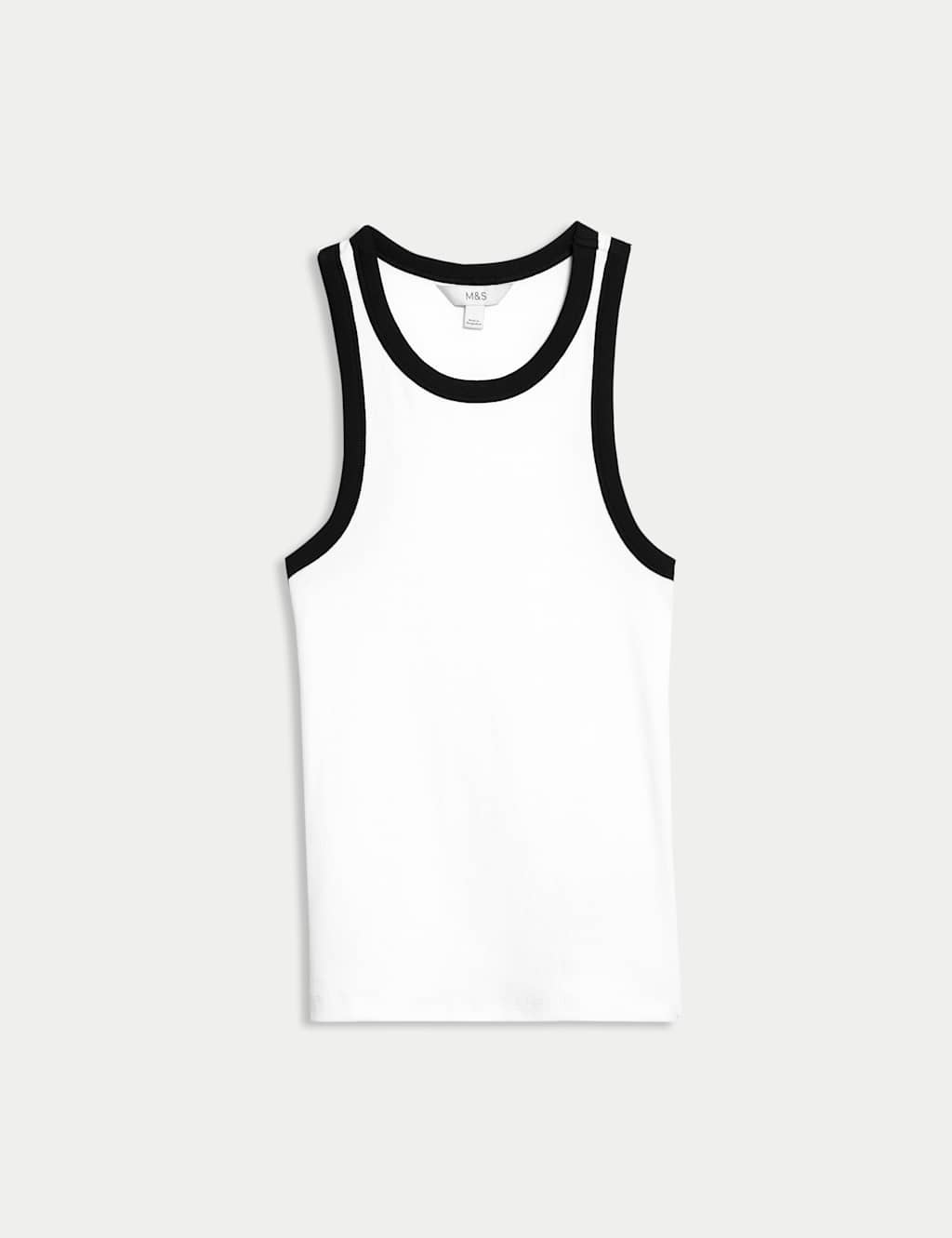 Cotton Rich Textured Racer Vest 2 of 6