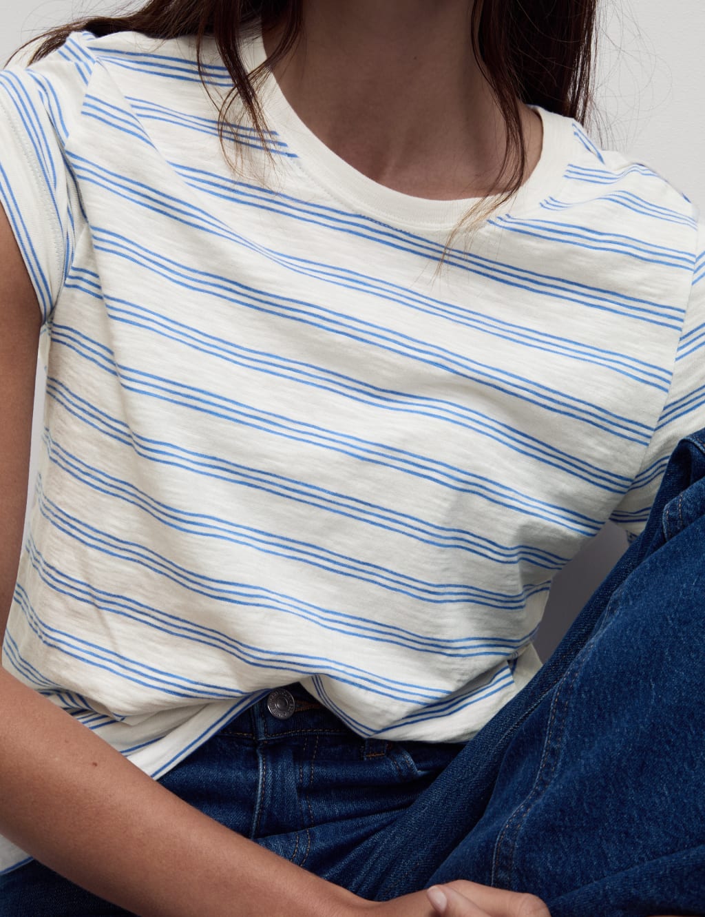Pure Cotton Striped Regular Fit T-Shirt 4 of 5