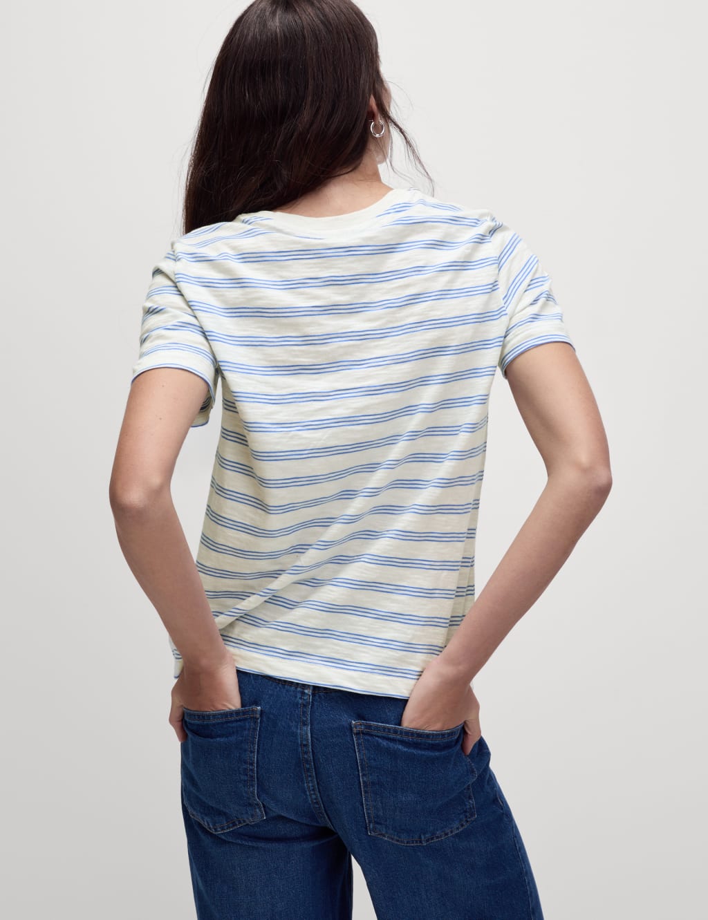 Pure Cotton Striped Regular Fit T-Shirt 5 of 5