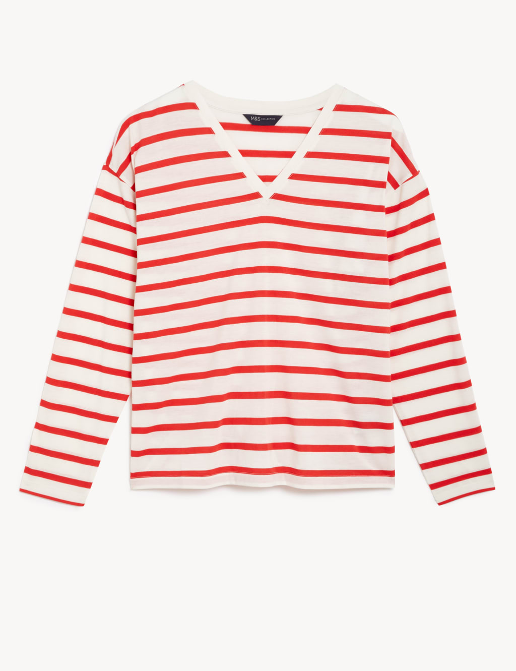 Striped V-Neck Relaxed Top | M&S Collection | M&S Striped V-Neck Relaxed Top | M&S Collection | M&S