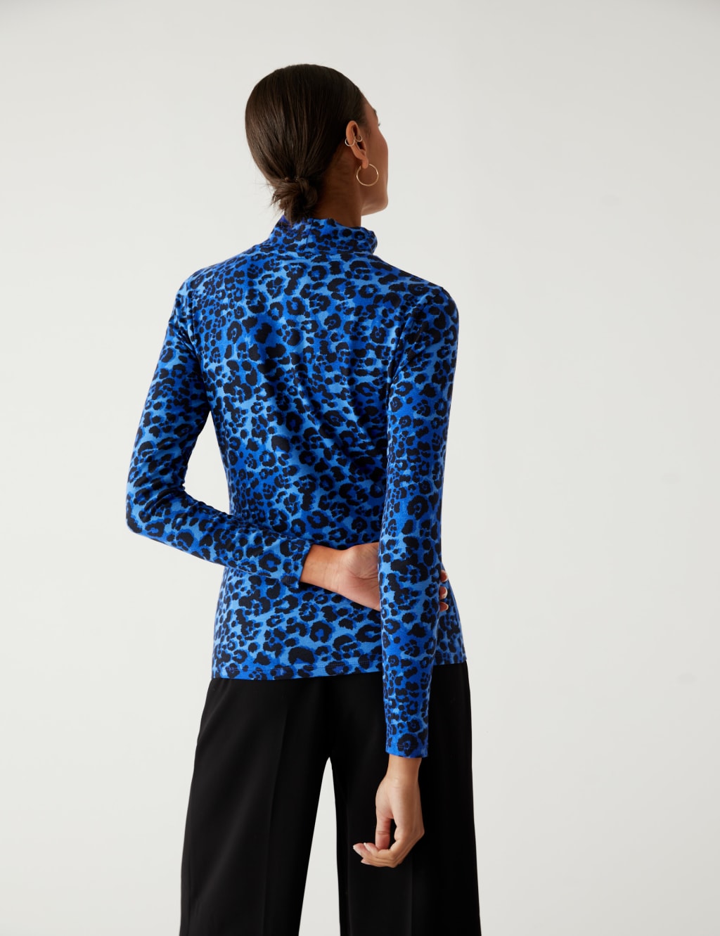 Cotton Rich Printed Slim Fit Top 5 of 5