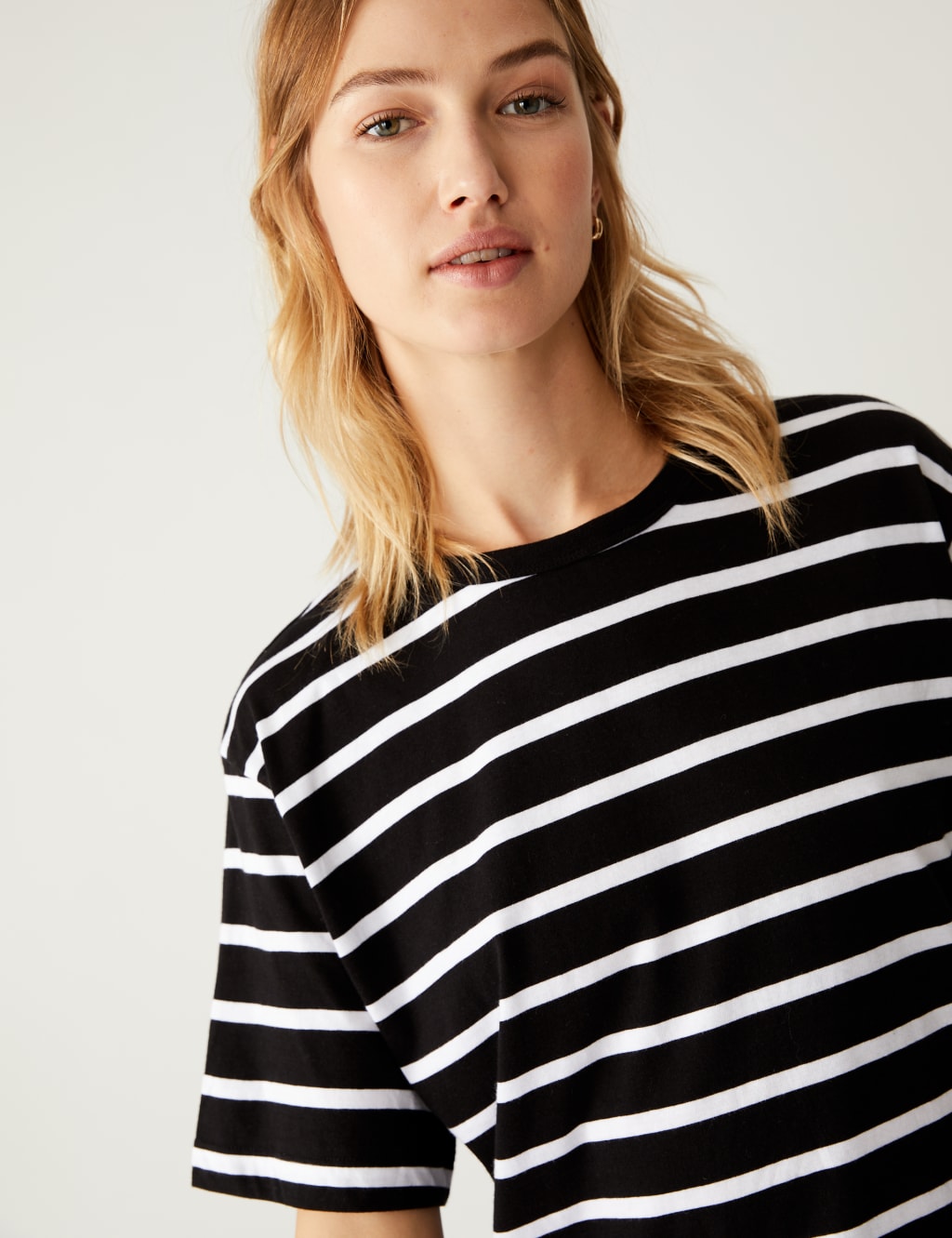 Pure Cotton Striped Oversized T-Shirt 5 of 6