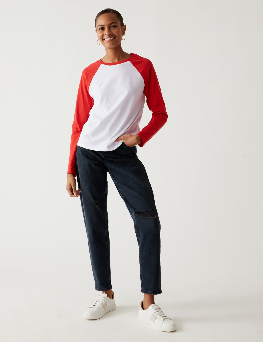 Pure Cotton Crew Neck Long Sleeve T-Shirt 3 of 4