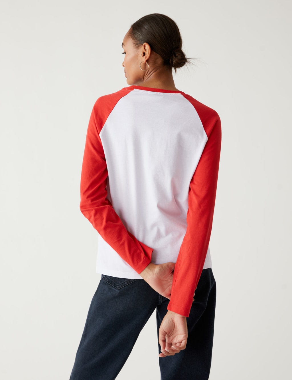 Pure Cotton Crew Neck Long Sleeve T-Shirt 4 of 4