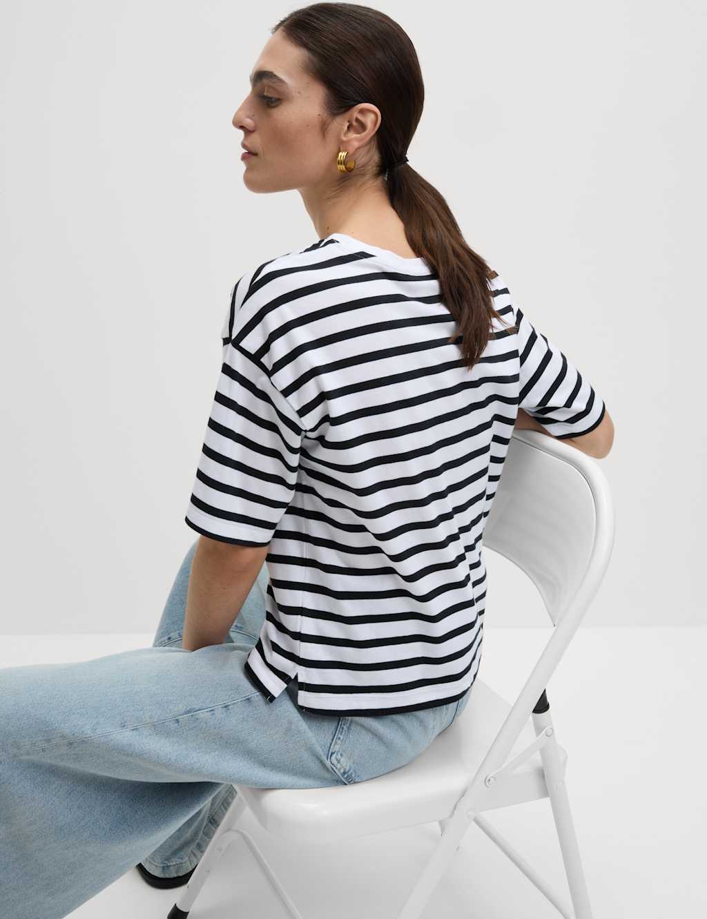 Pure Cotton Striped T-Shirt 4 of 5