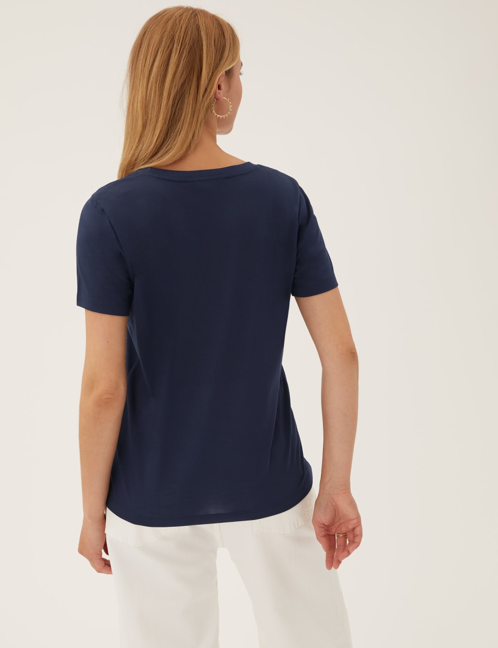 Scoop Neck Relaxed Short Sleeve T-Shirt 5 of 5