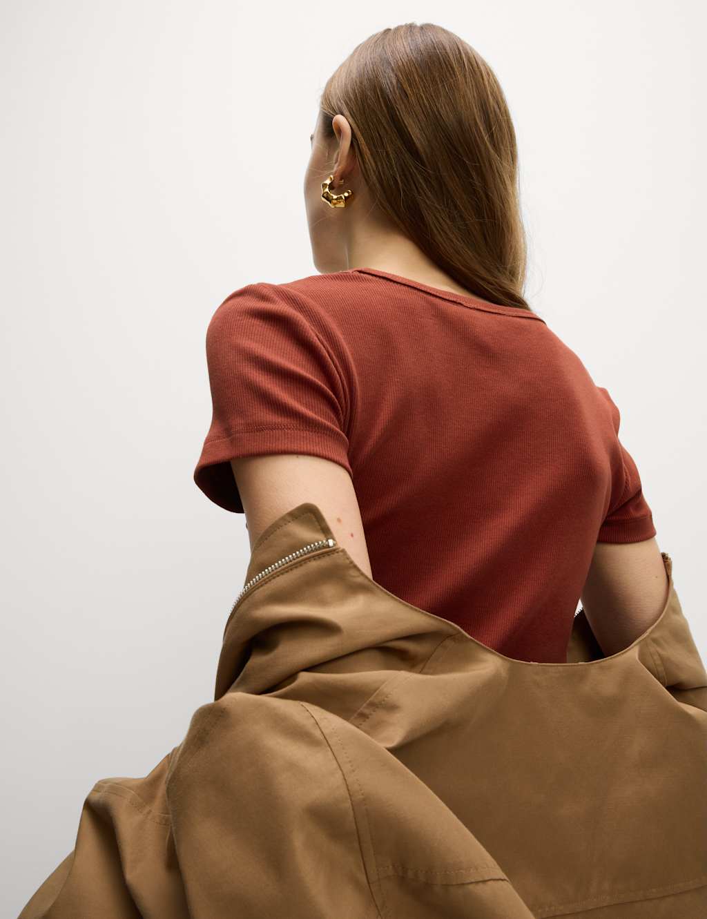 Cotton Rich Scoop Neck T-Shirt 4 of 5