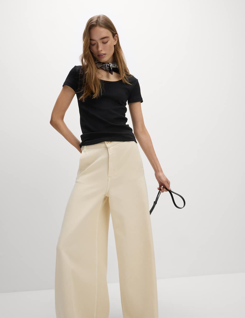 Cotton Rich Scoop Neck T-Shirt 3 of 4