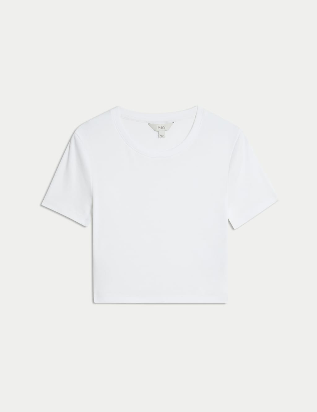 Pure Cotton Slim Fit Crop T-Shirt 2 of 3
