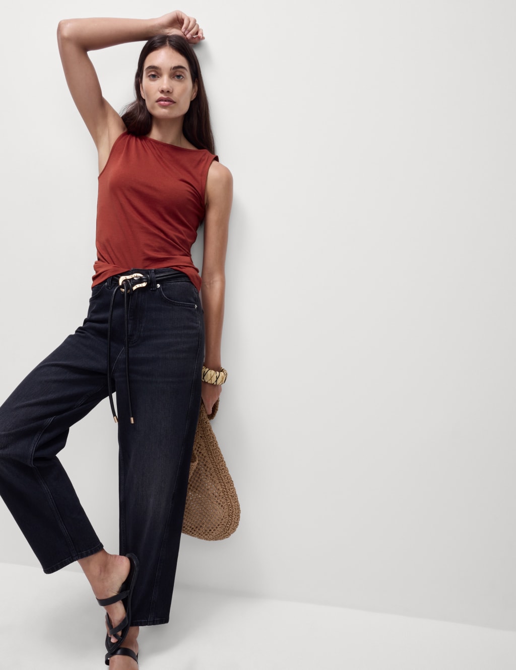 Cotton Rich Slash Neck Vest Top 4 of 5