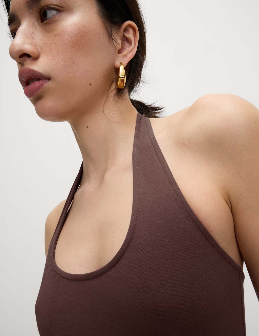 Cotton Rich Halter Neck Vest Top 4 of 5