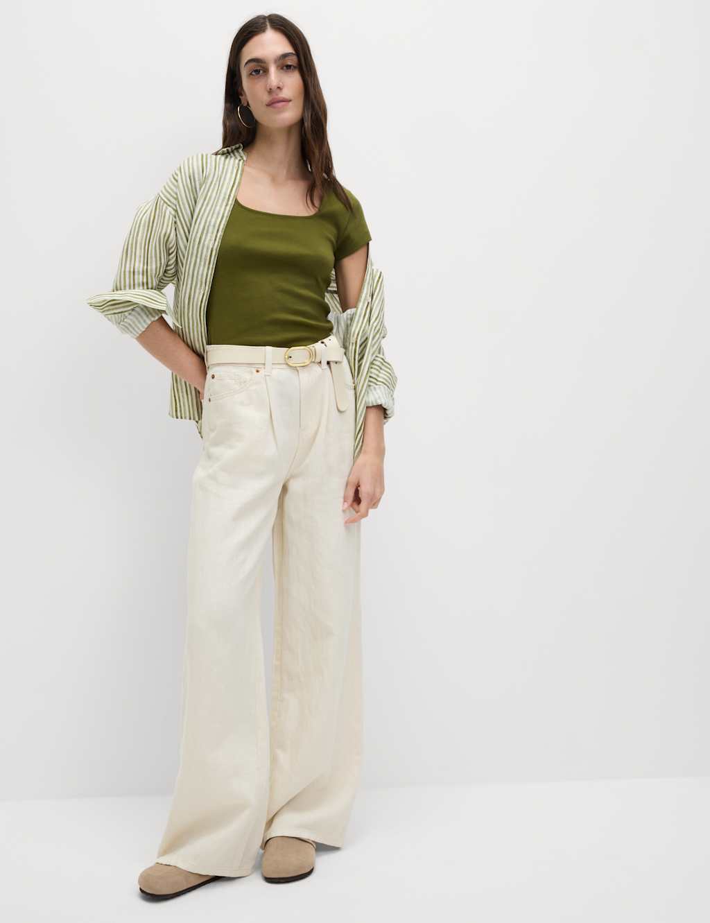 Pure Cotton Square Neck Slim Fit Top 5 of 5