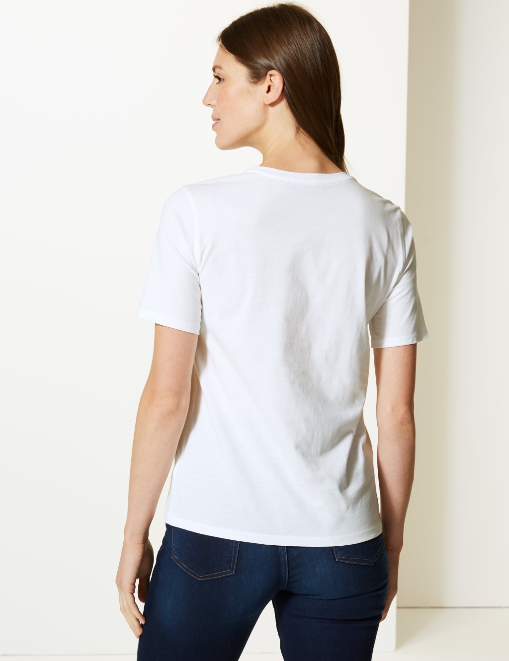 Pure Cotton French Portrait Straight T-Shirt 4 of 4