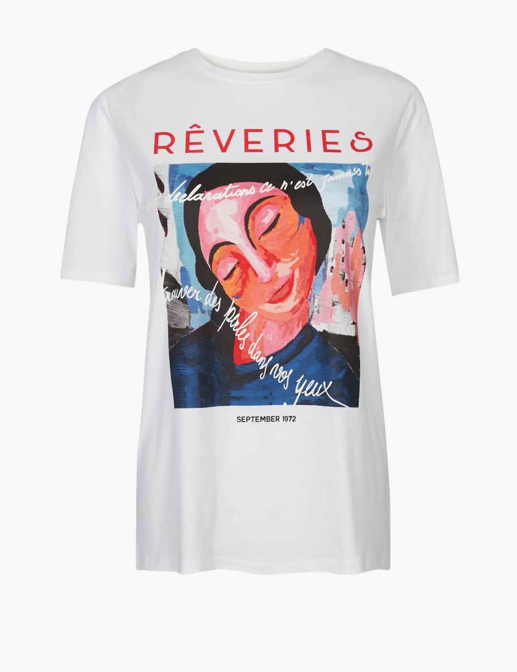 Pure Cotton French Portrait Straight T-Shirt 2 of 4