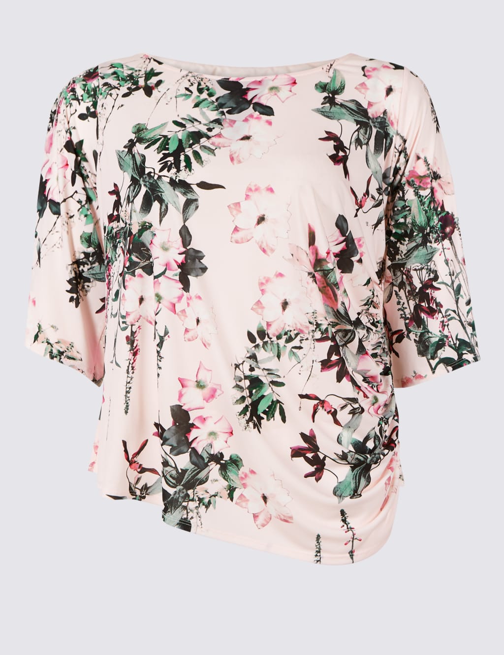 CURVE Floral Print Half Sleeve Top 2 of 5