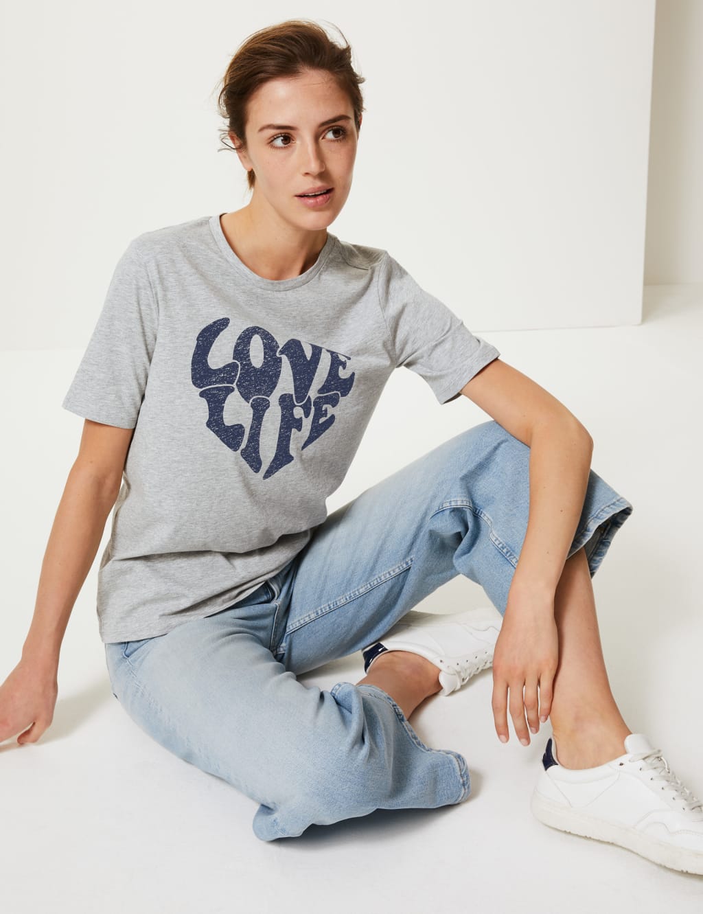 Pure Cotton Love Life Straight Fit T-Shirt 3 of 4