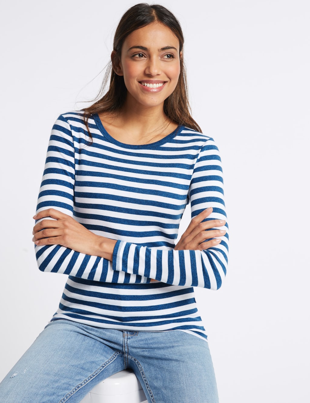 Pure Cotton Striped Long Sleeve T-Shirt 3 of 5
