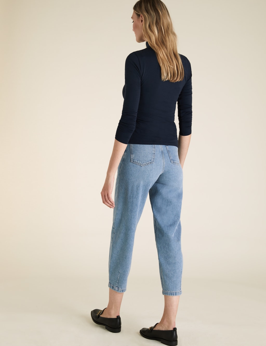 Cotton Rich Funnel Neck Fitted Top 4 of 5