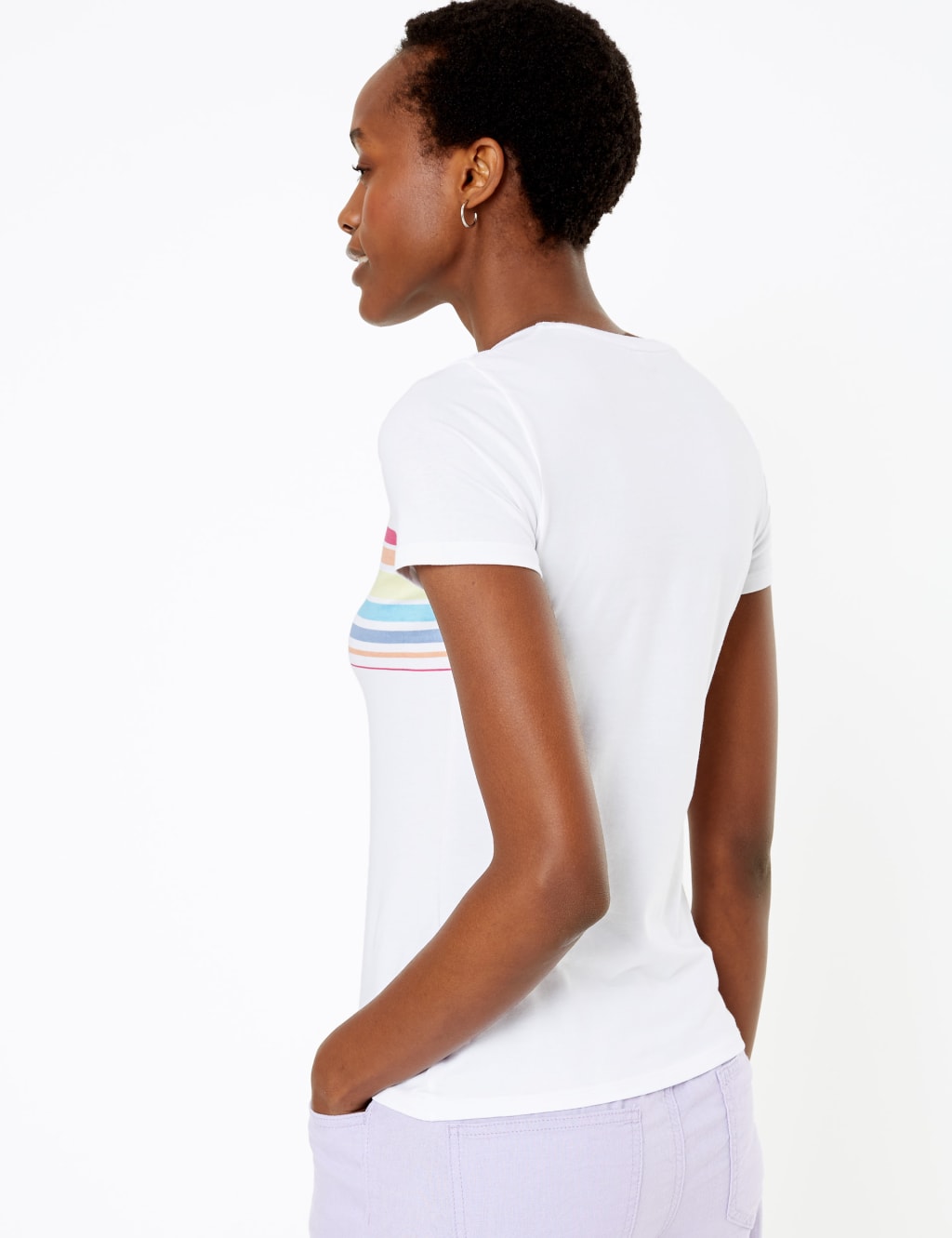 Cotton Loving Life Slogan Fitted T-Shirt 4 of 4
